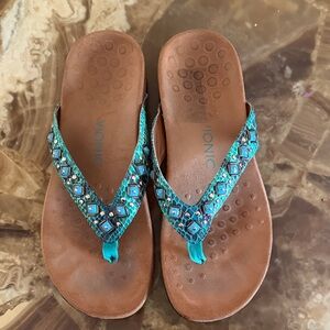 Vionic Women's Sandals with Turquoise Beading